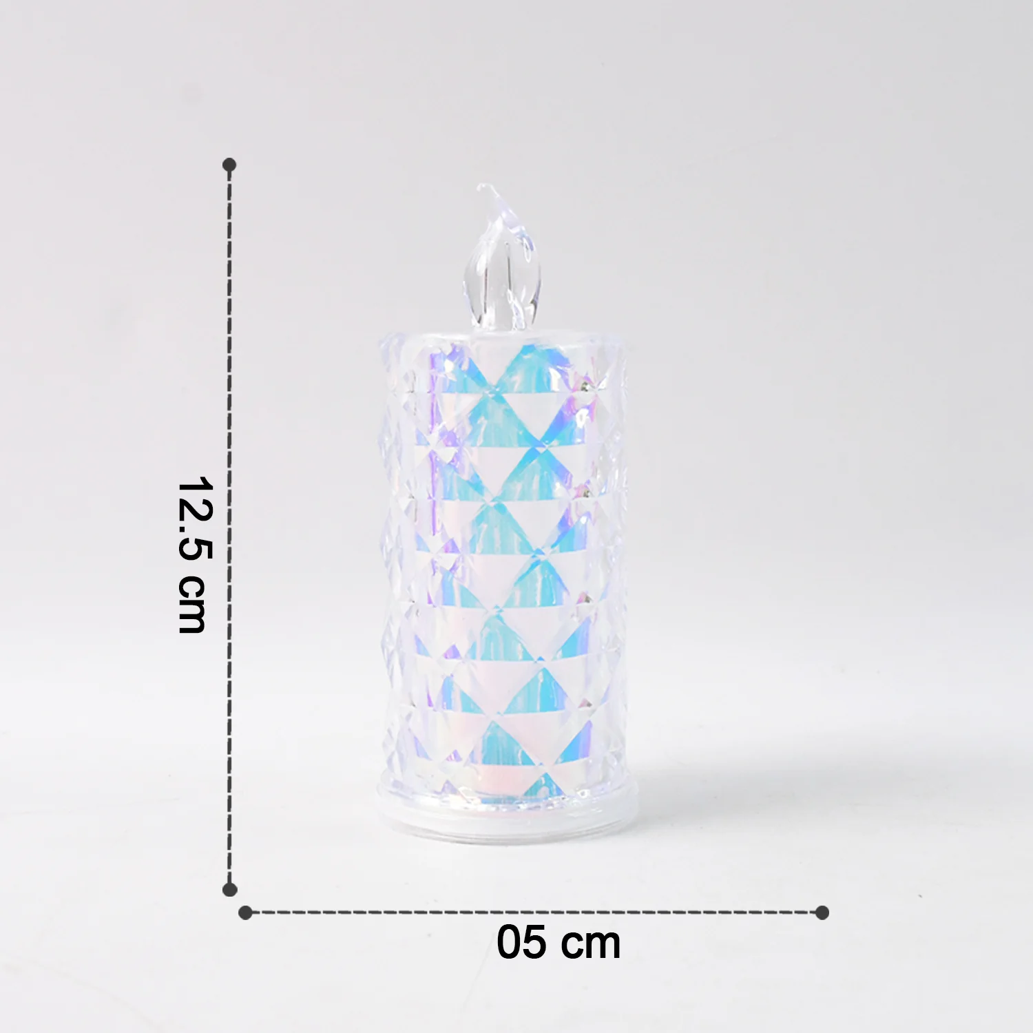 Decorative LED Candle Lights with Holographic Finish (2 Pc / Set) - Image 3