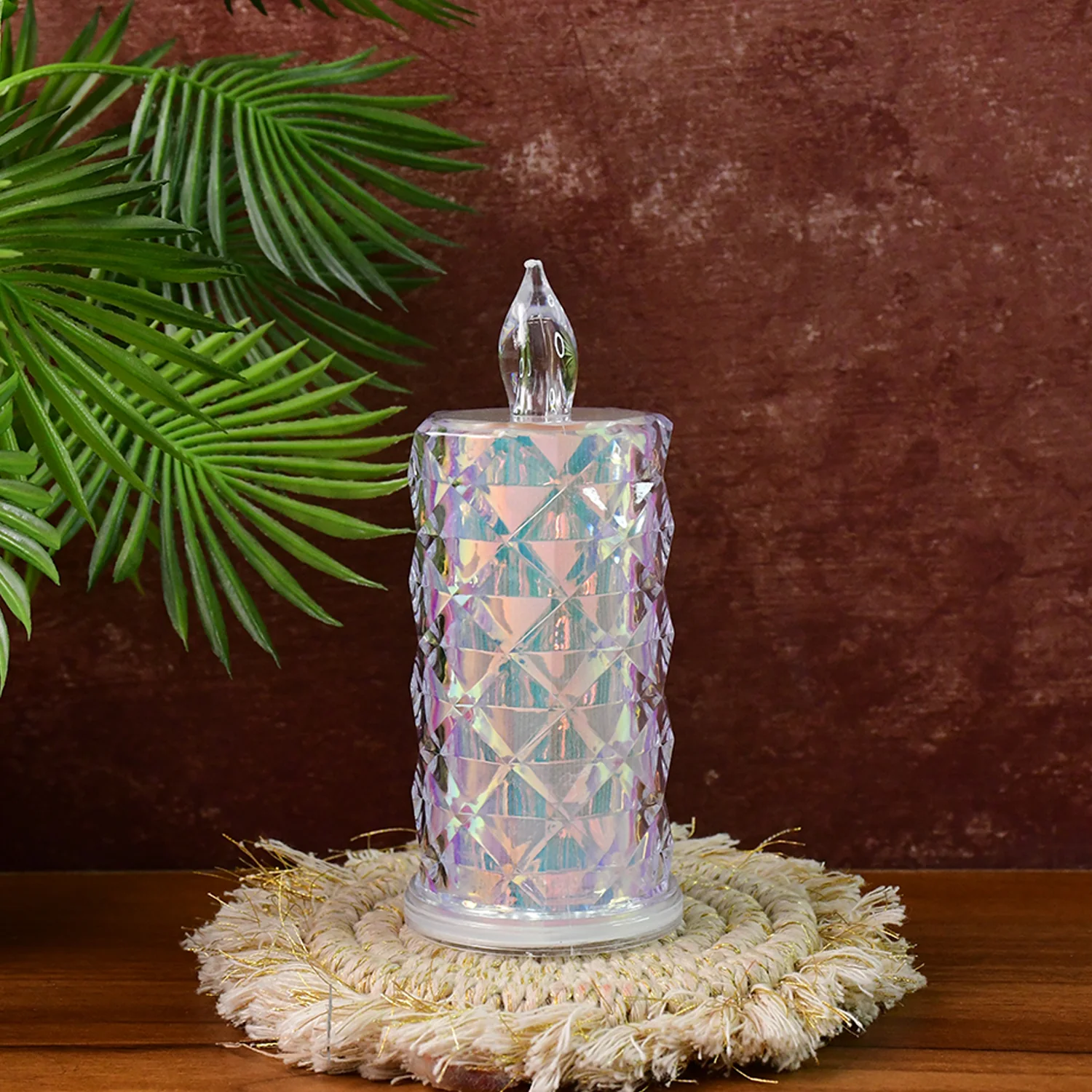 Decorative LED Candle Lights with Holographic Finish (2 Pc / Set) - Image 6