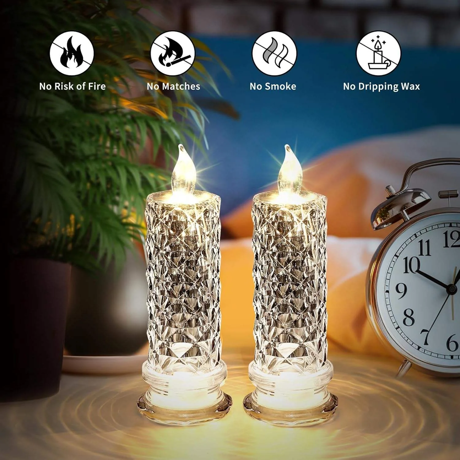 Decorative LED Crystal Candle Light (1 Pc) - Image 3