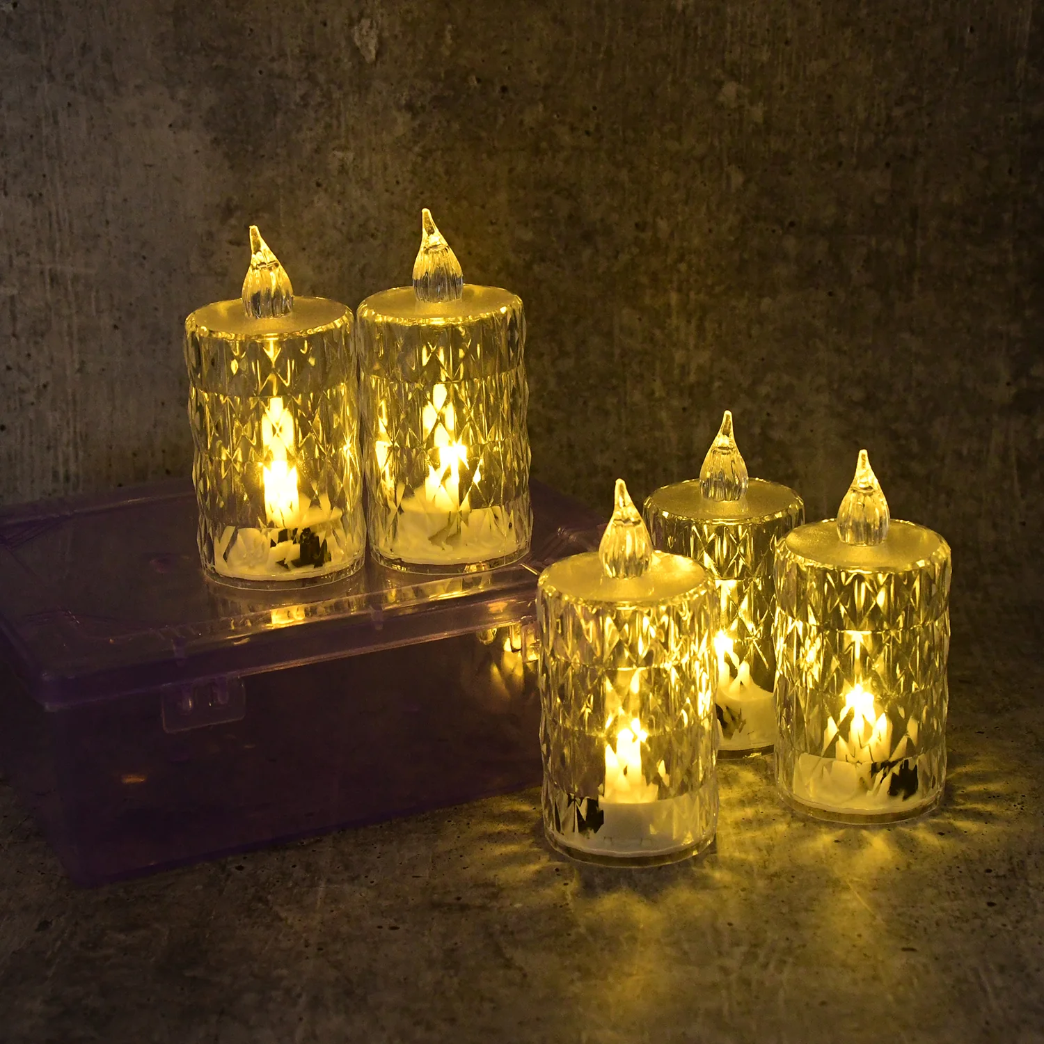 Decorative LED Crystal Flameless Candle Set (6 Pc) - Image 6