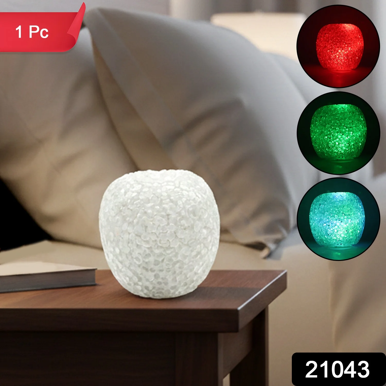 Decorative LED Crystal Table Lamp with Color-Changing (1 Pc) - Image 2