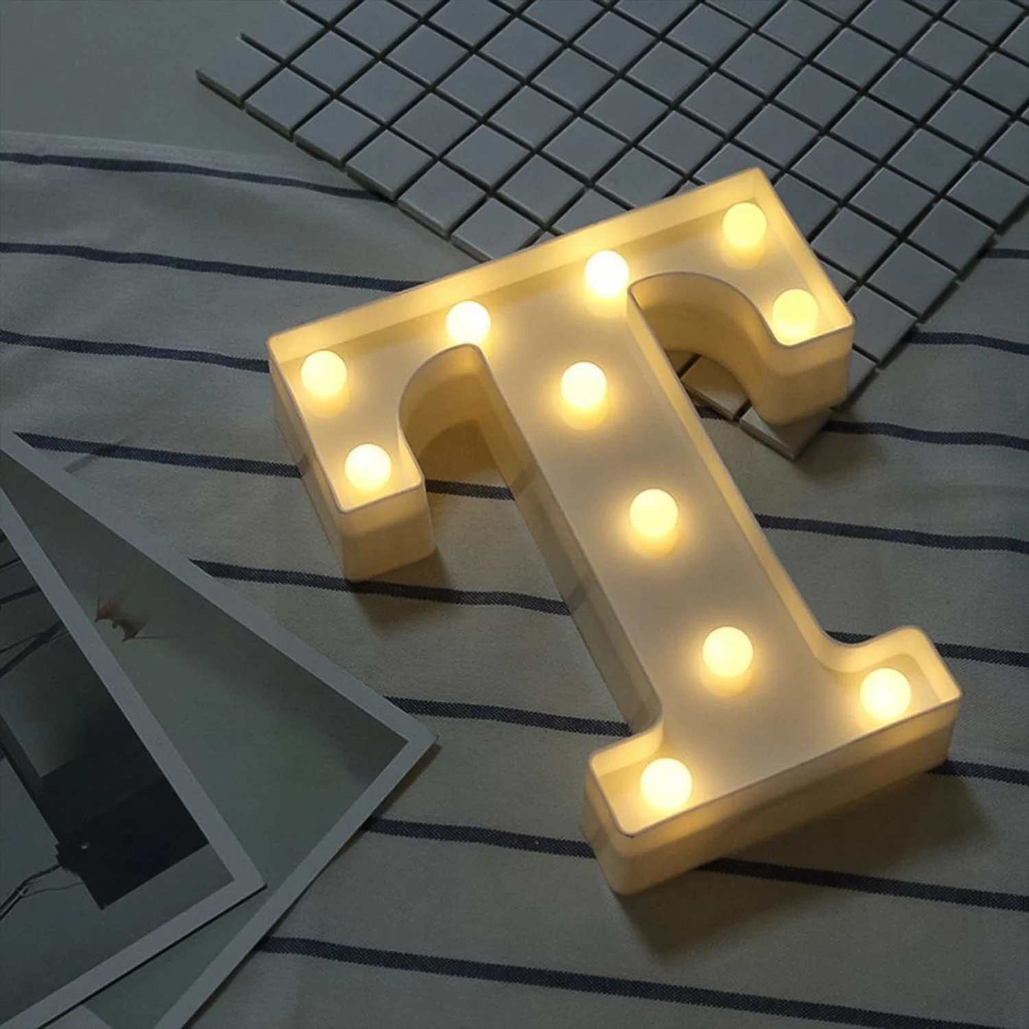 Decorative LED Marquee Alphabet Letter Light “T” (1 Pc) - Image 3