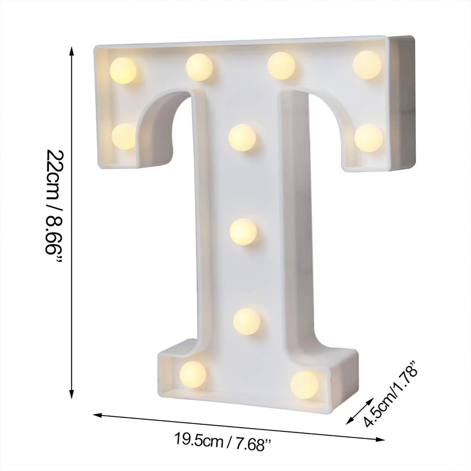 Decorative LED Marquee Alphabet Letter Light “T” (1 Pc) - Image 4