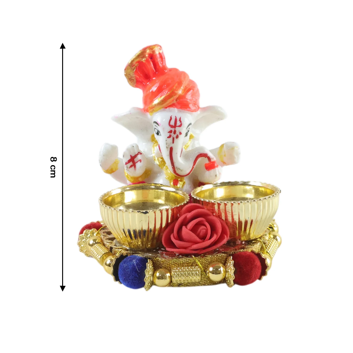 Decorative Lord Ganesha Pooja Thali Set (1 Pc) - Image 6