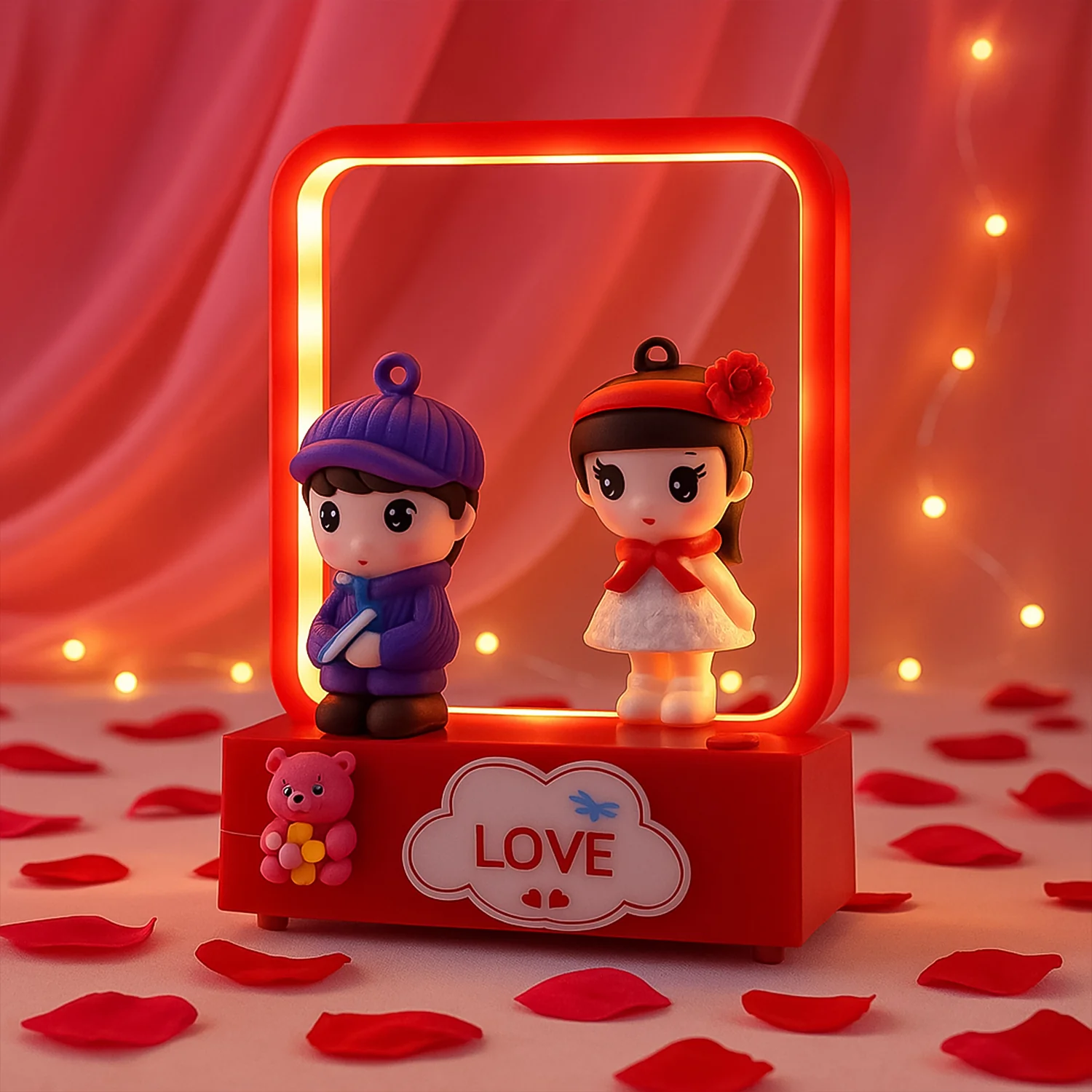 Decorative Love Couple LED Figurine Light (1 Pc) - Image 7