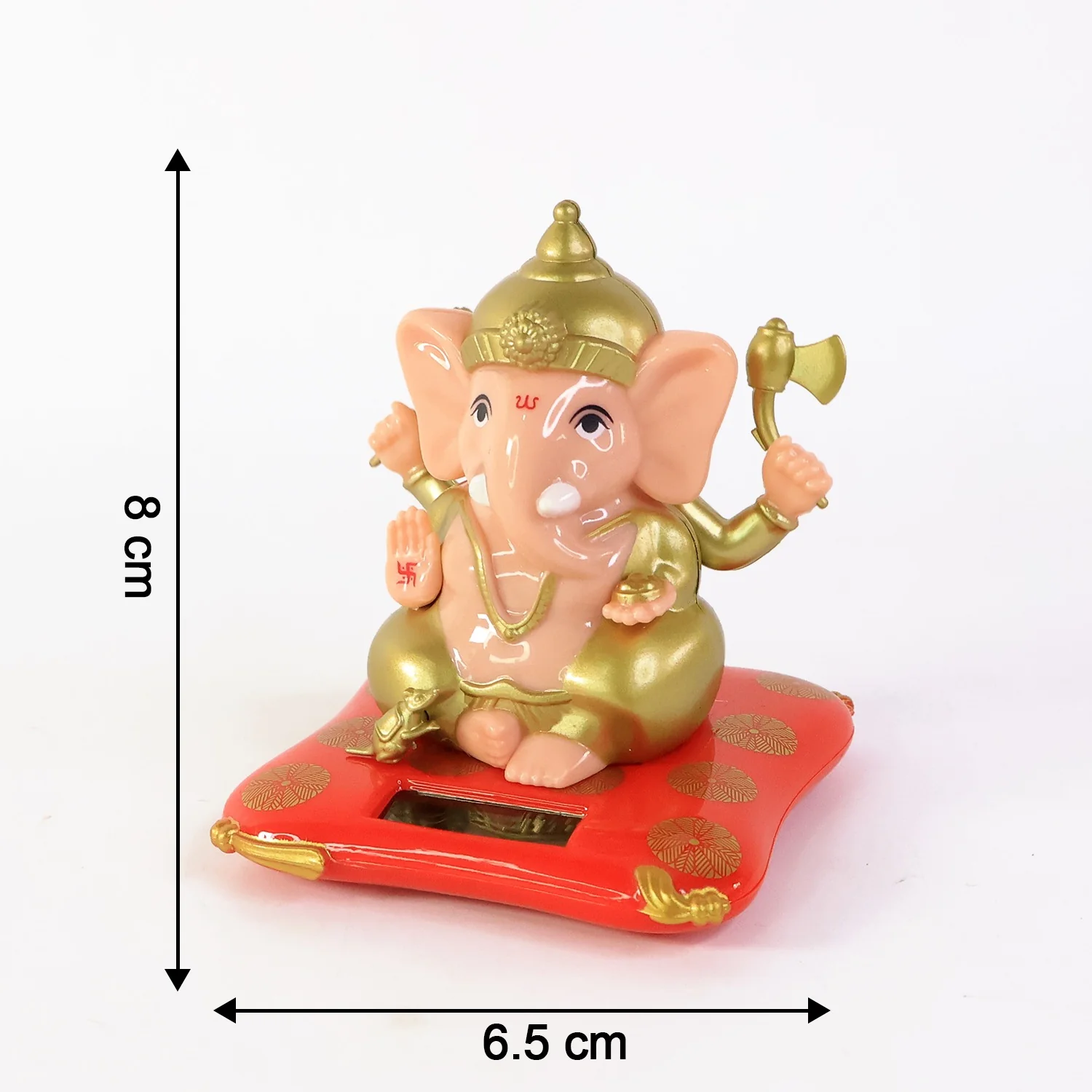 Decorative Medium Lord Ganesh Idol Decorative Statue with Solar-Powered Base (1 Pc) - Image 6