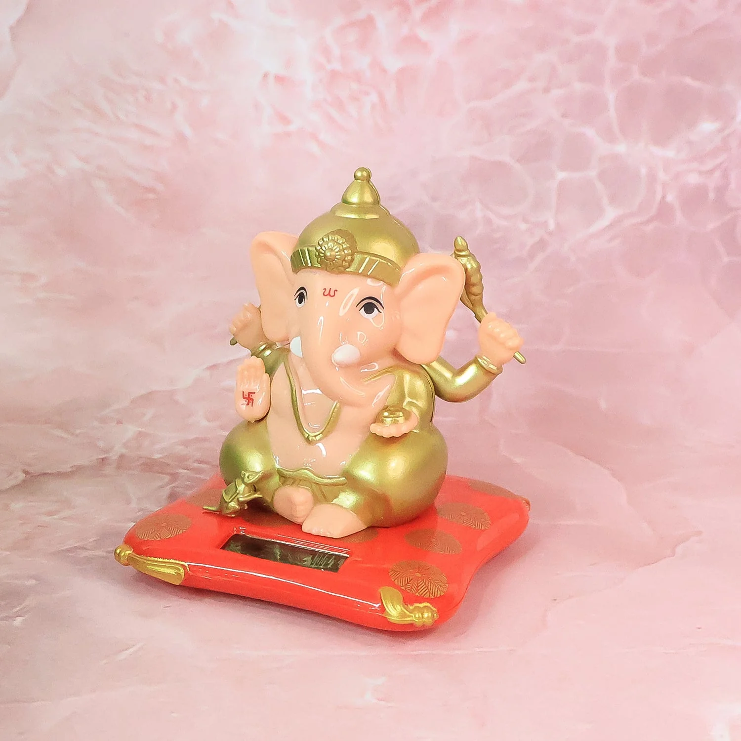 Decorative Medium Lord Ganesh Idol Decorative Statue with Solar-Powered Base (1 Pc) - Image 7