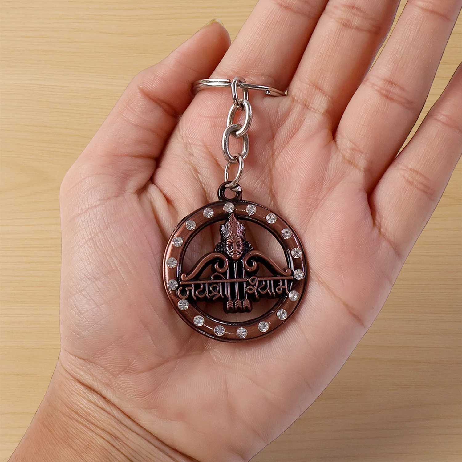 Decorative Metal “Jai Shree Shyam” Keychain (1 Pc) - Image 3