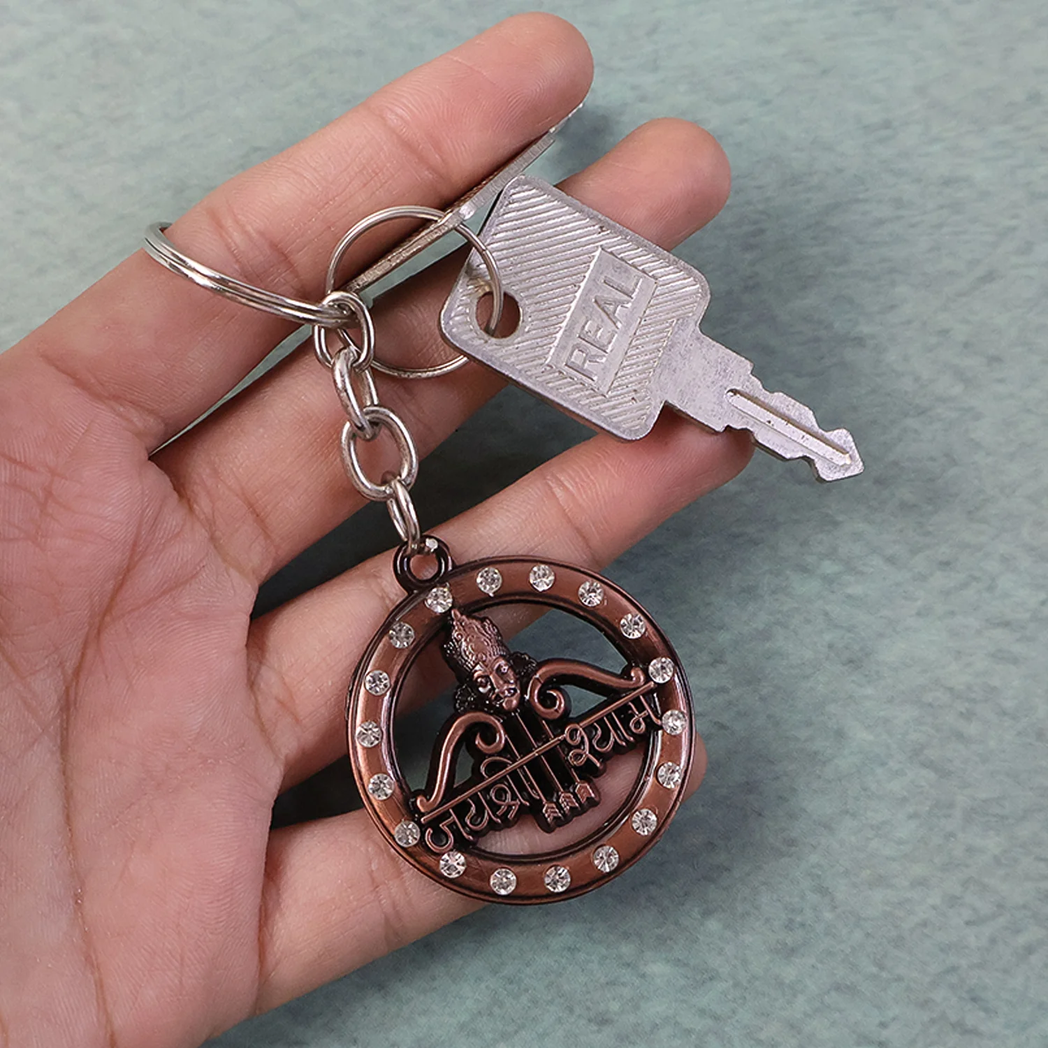 Decorative Metal “Jai Shree Shyam” Keychain (1 Pc) - Image 4