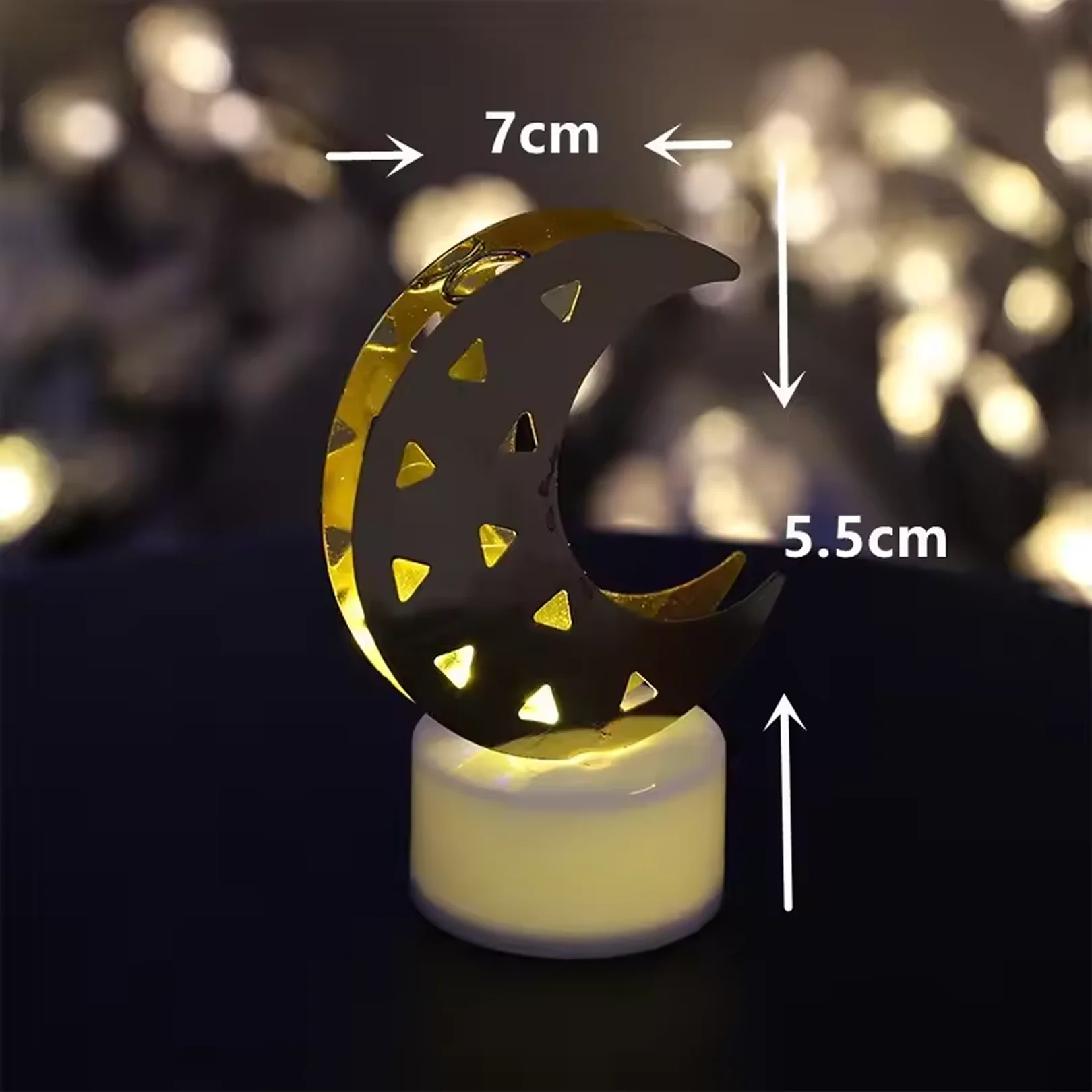 Decorative Moon Shaped Flameless LED Candles (12 Pc) - Image 2