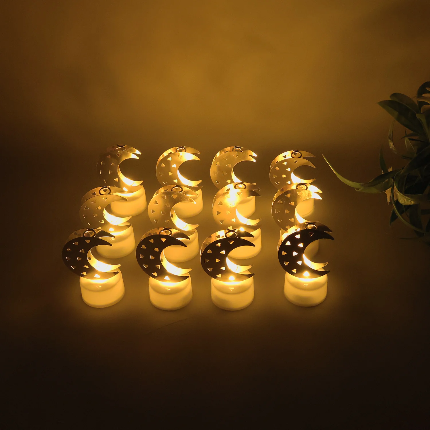 Decorative Moon Shaped Flameless LED Candles (12 Pc) - Image 6