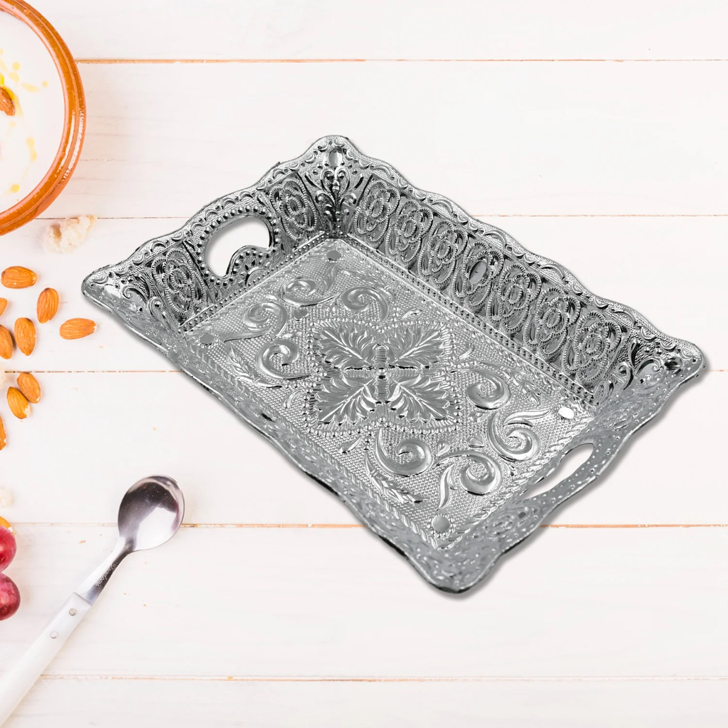 Decorative Mukhwas & Dry Fruit Serving Tray – Fancy Candy Plate - Image 3