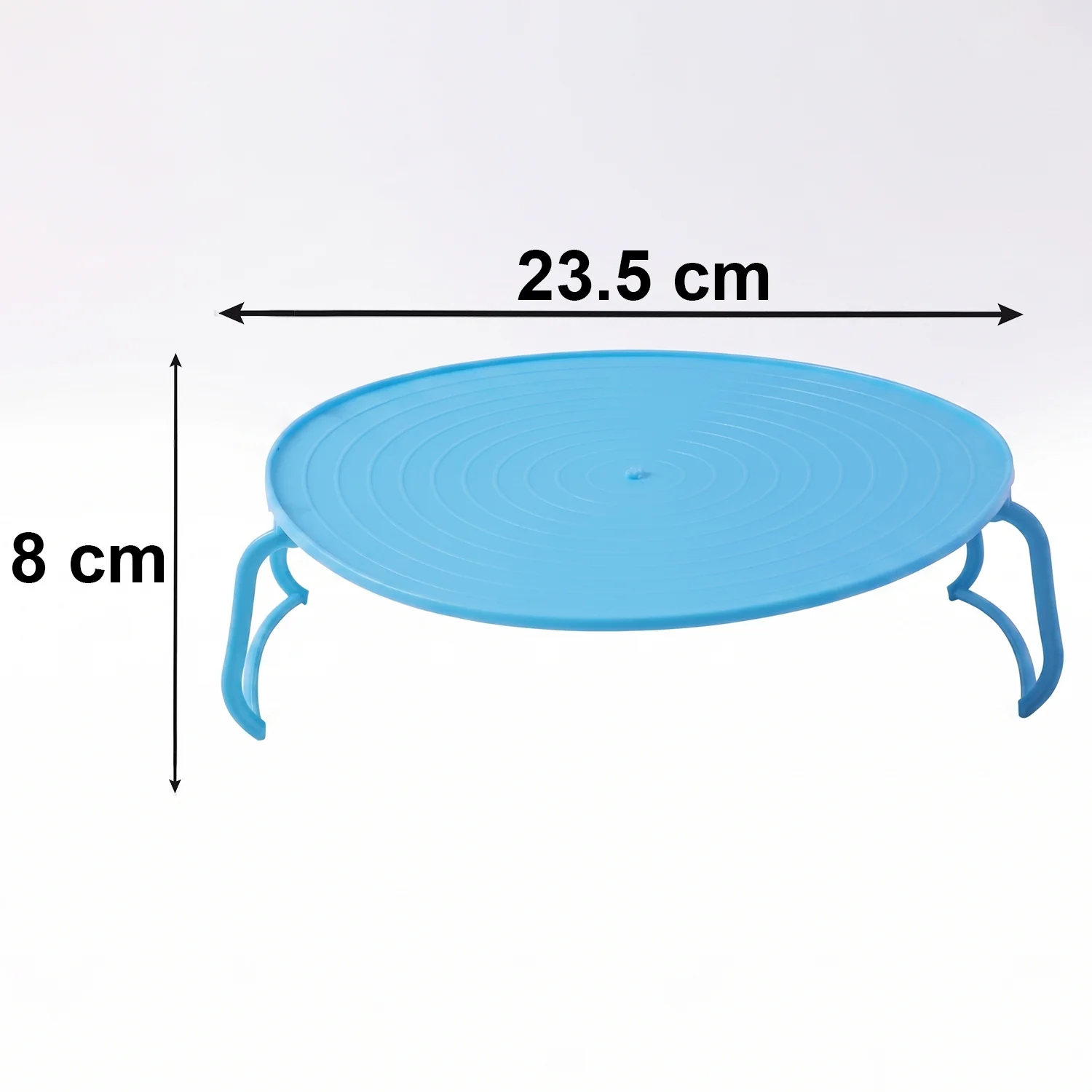 Decorative Non-Slip Plastic Serving Tray with Stand (1 Pc) - Image 6