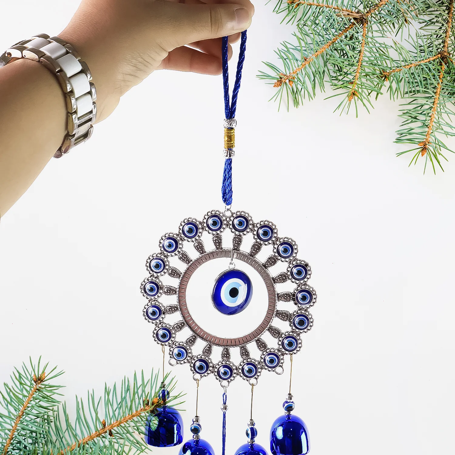 Decorative OM Evil Eye Wind Chime Wall Hanging (Mix Desin & 1 Pc) - Image 4