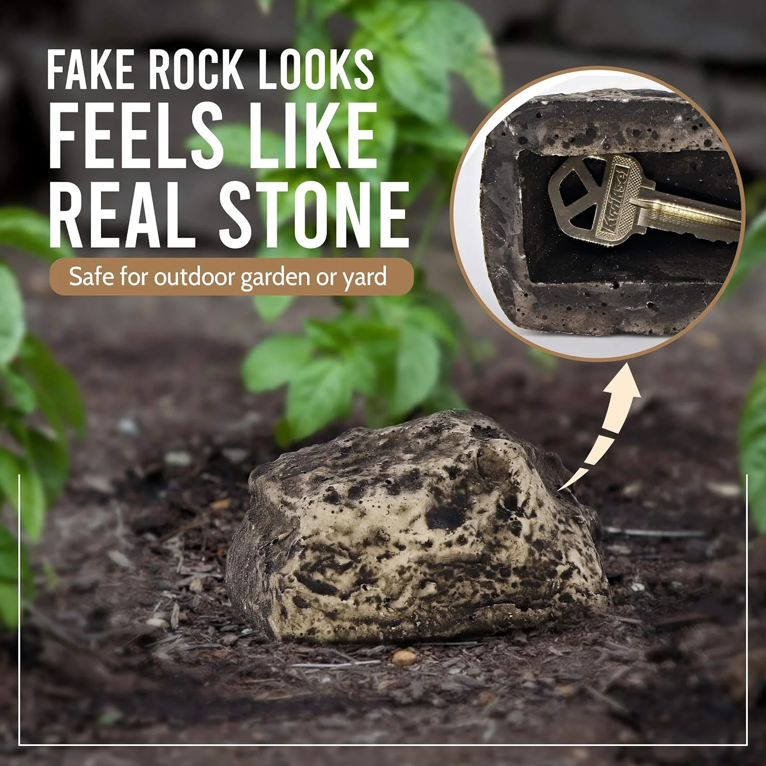 Realistic Fake Rock Key Hider – Weatherproof Outdoor Key Storage Emergencies (1 Pc) - Image 5