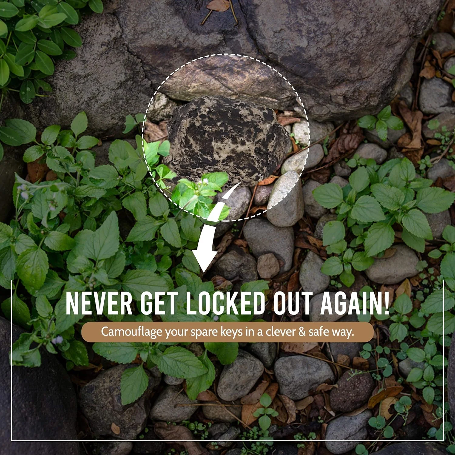 Realistic Fake Rock Key Hider – Weatherproof Outdoor Key Storage Emergencies (1 Pc) - Image 6