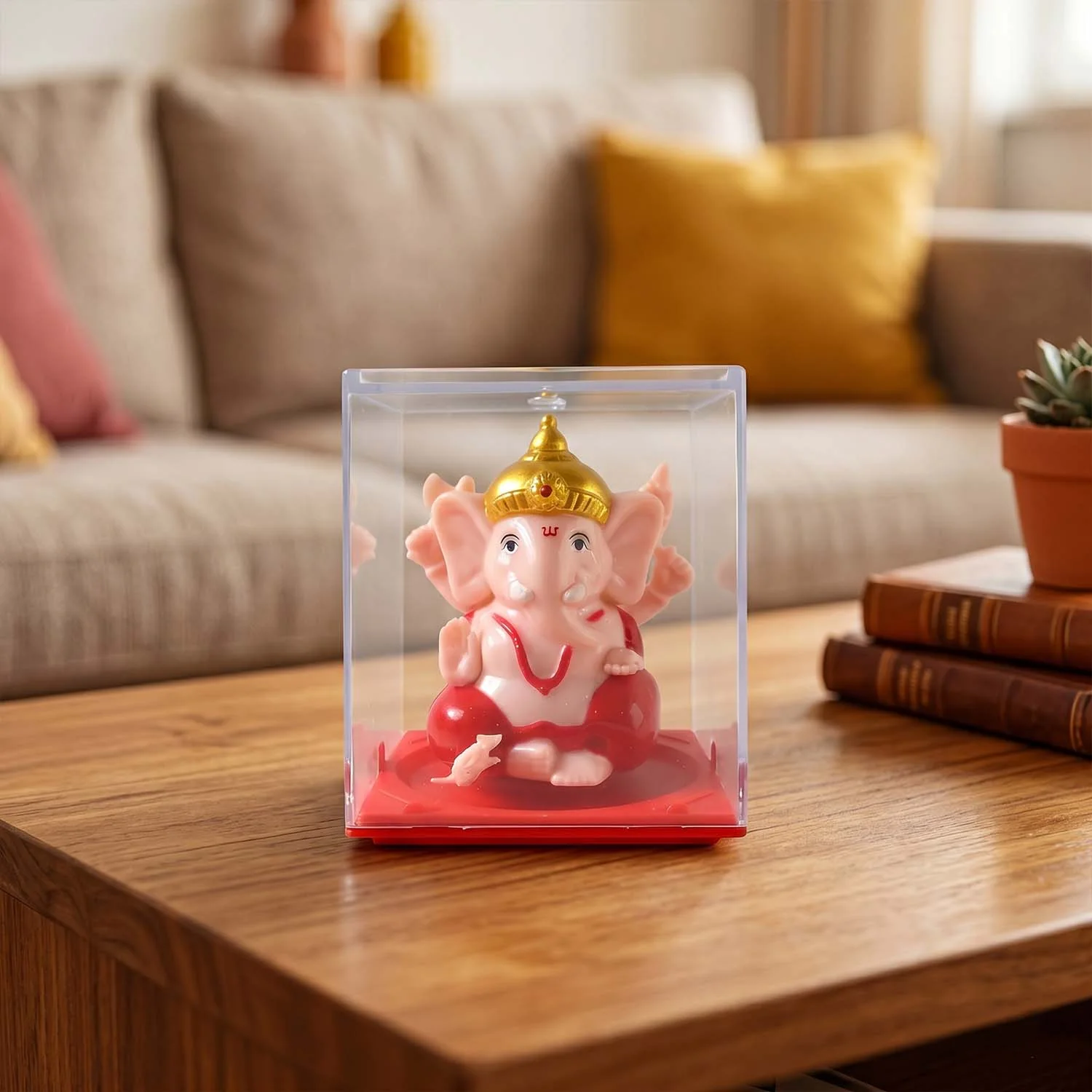 Small Hand-Moving Ganesha Idol with Rotating Hands (1 Pc) - Image 8