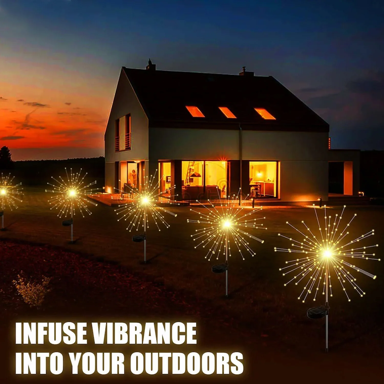 Decorative Solar Firework LED Garden Lights (2 Pc) - Image 8