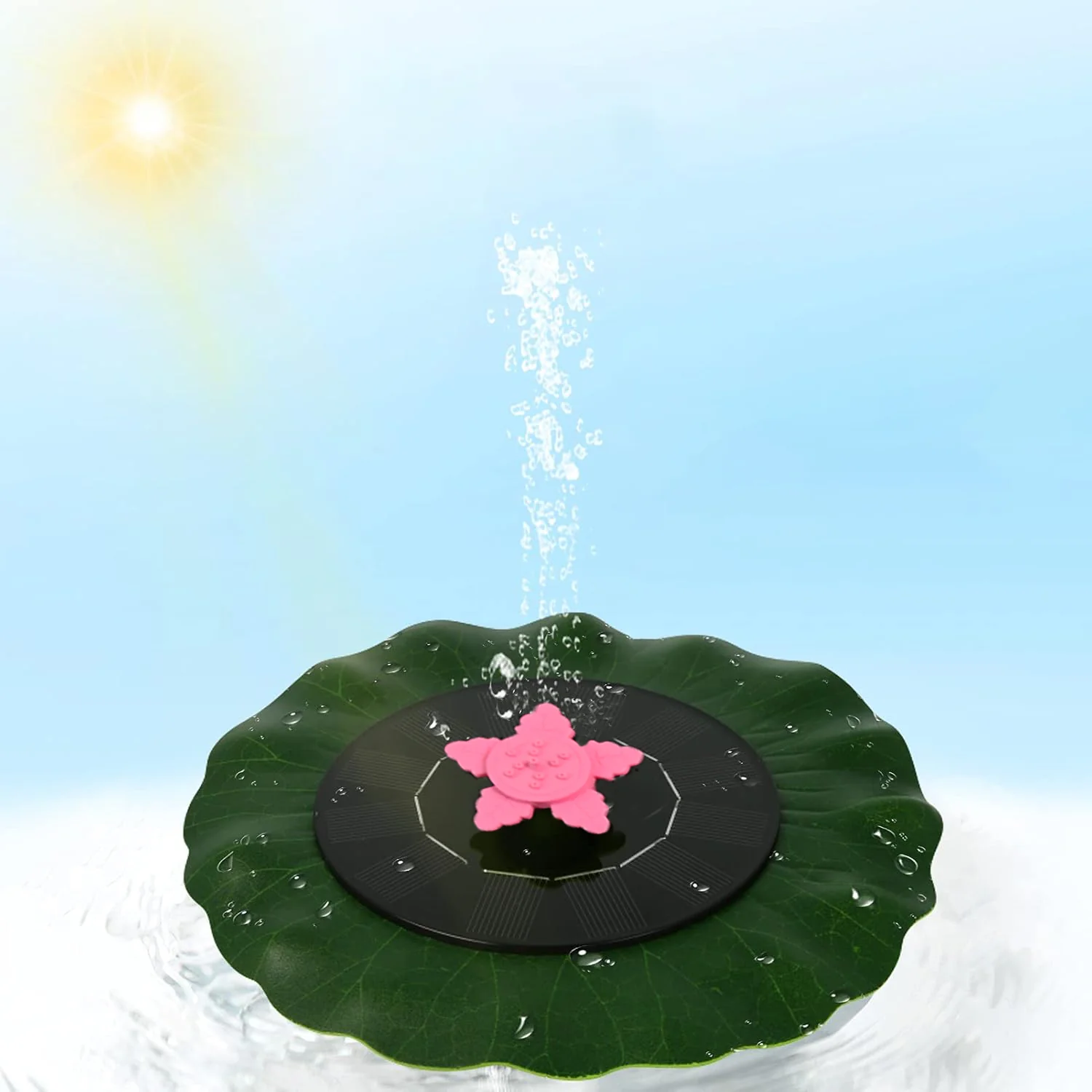 Decorative Solar-Powered Floating Water Fountain Pump - Image 4