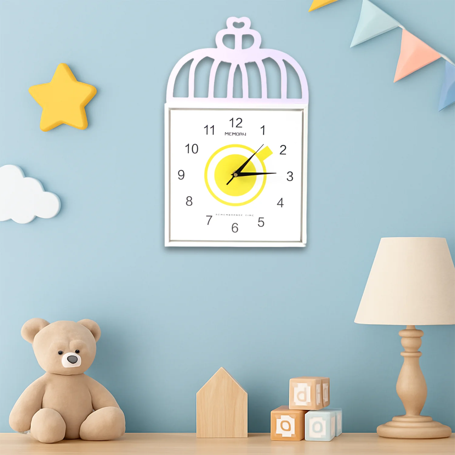 Decorative Square Wall Clock Battery Operated – 1 Pc - Image 3
