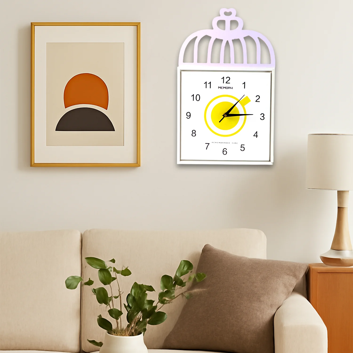 Decorative Square Wall Clock Battery Operated – 1 Pc - Image 6