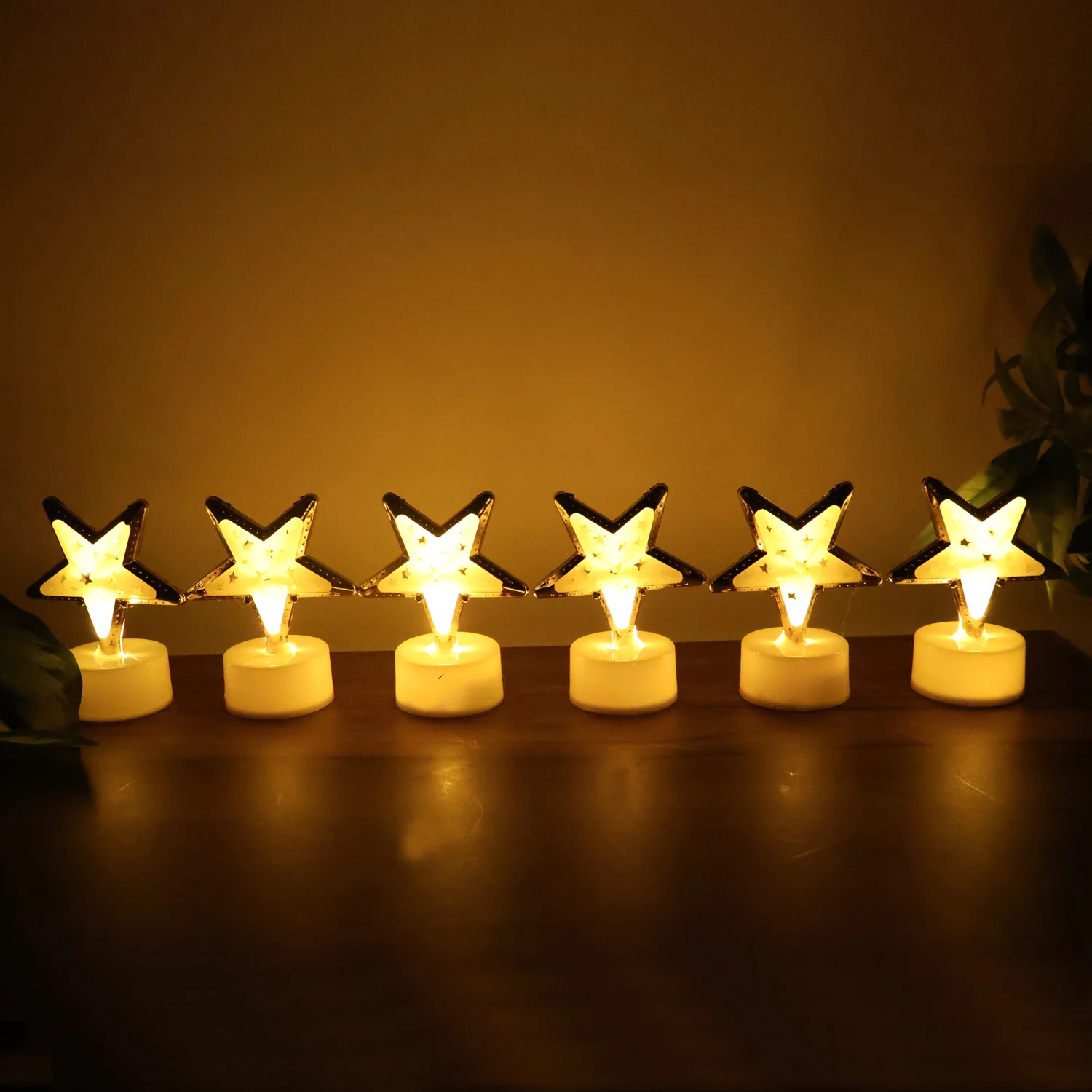 Decorative Star Shaped Flameless LED Candles (12 Pc) - Image 4