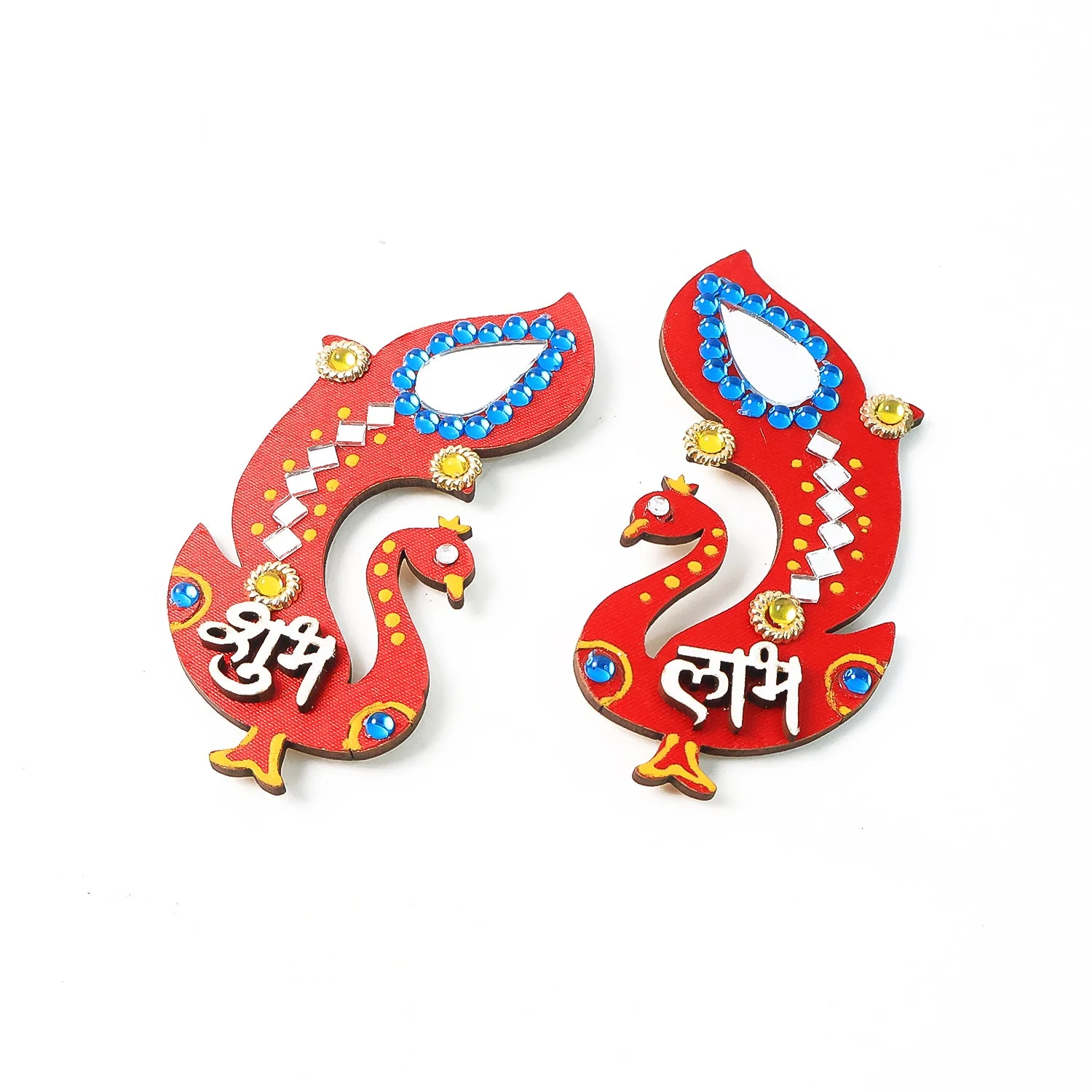 Decorative Wooden Shubh Labh Wall Hanging (2 Pc) - Image 5