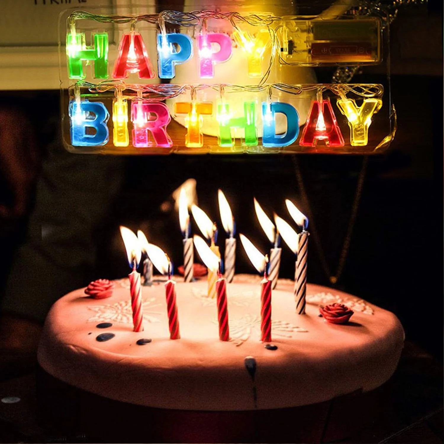 Decoratives 13 LED Letter Battery Operated String Lights - Image 3