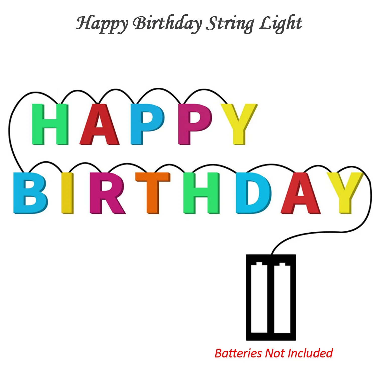 Decoratives 13 LED Letter Battery Operated String Lights - Image 8