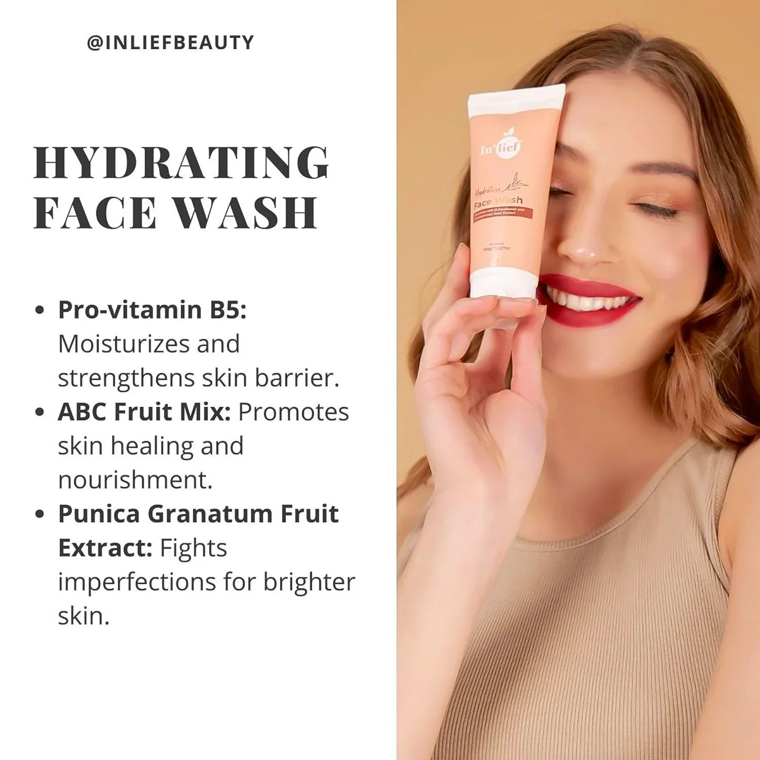 In'lief Deep Hydrating & Refreshing Face Wash (1 Pc / 100 Gm) - Image 4