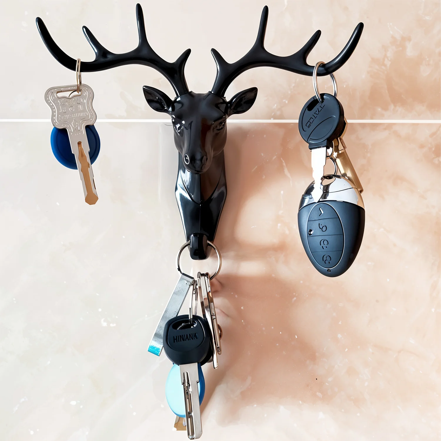 Deer Head Self Adhesive Wall Door Hook Hanger - Image 3