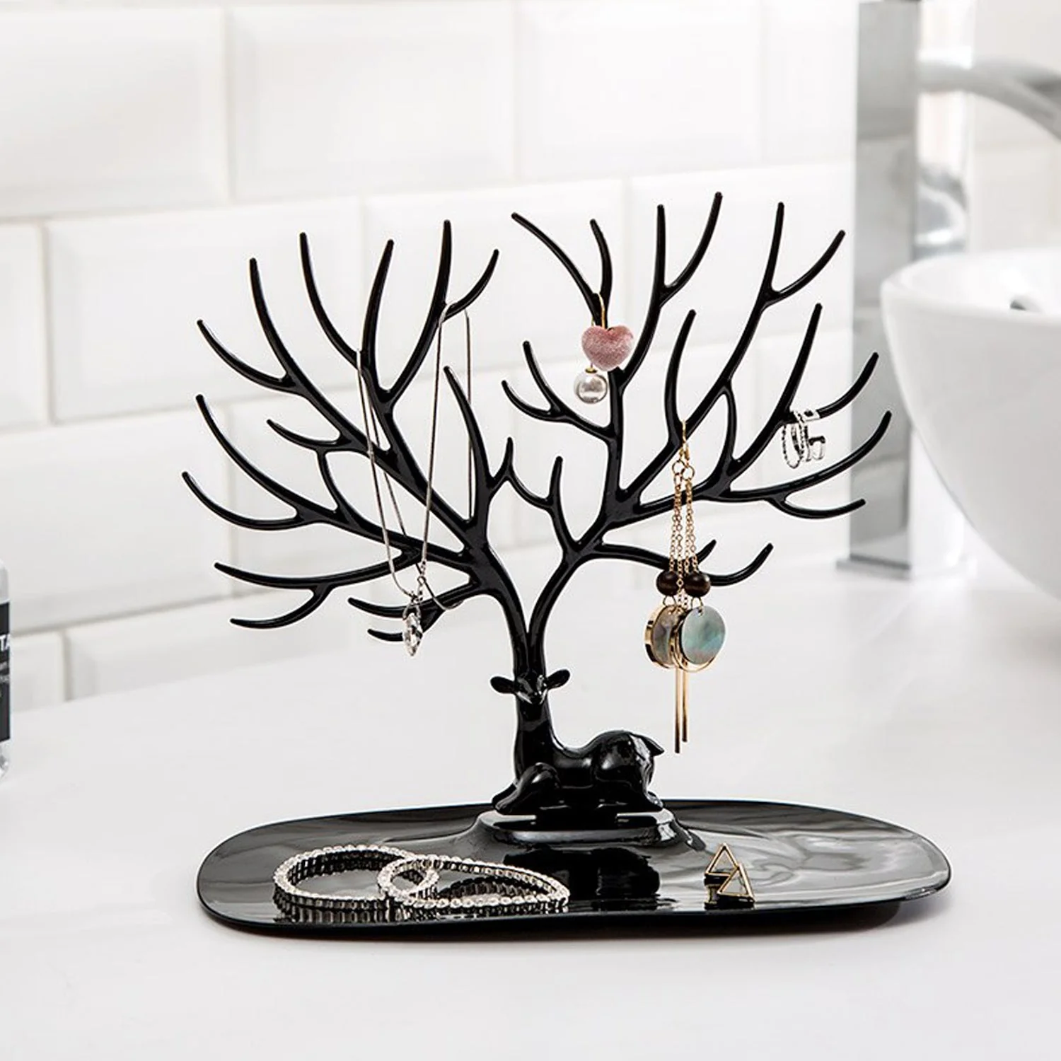 Deer Shaped Jewellery Display Holder Earring Necklace Holder Organiser (1Pc Only) - Image 3
