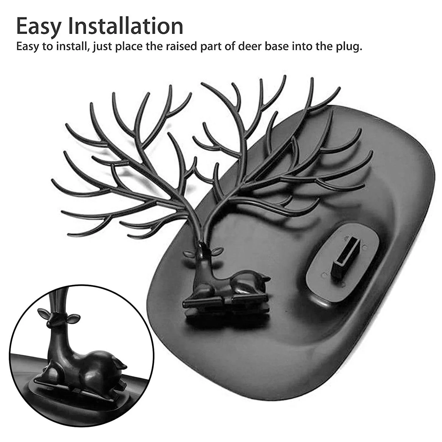 Deer Shaped Jewellery Display Holder Earring Necklace Holder Organiser (1Pc Only) - Image 7