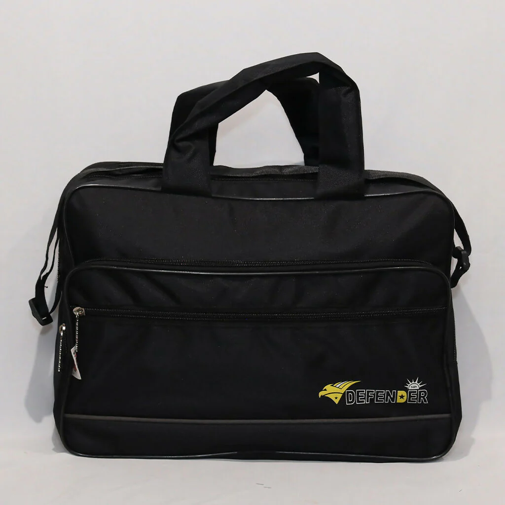 Defender Laptop Bag 15.5 Inch – Office Laptop Briefcase with Shoulder Strap (Black) - Image 4