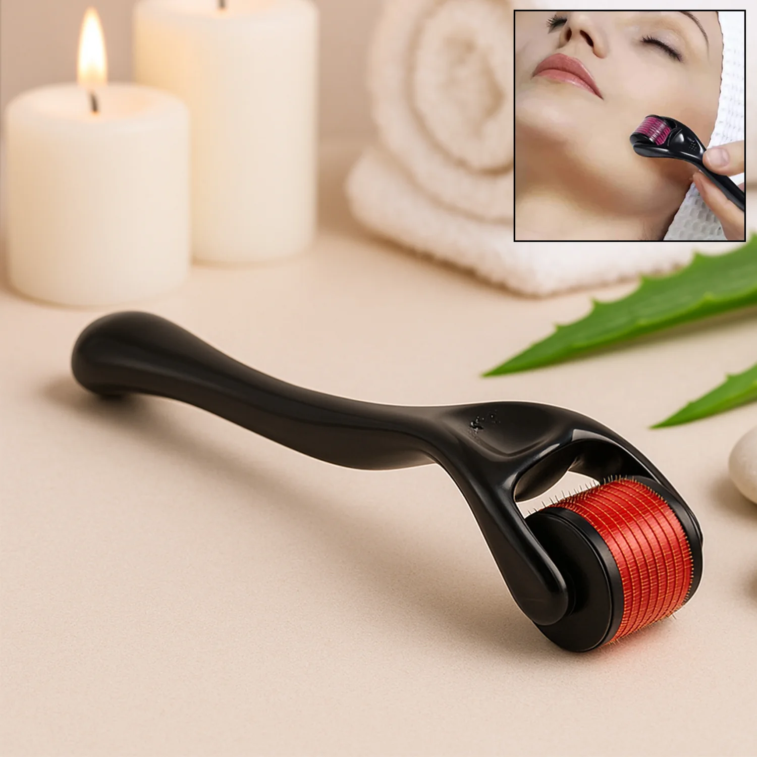 Derma Roller Anti Ageing Facial Scrubs & Polishes Scar Removal Hair Regrowth (2 MM)