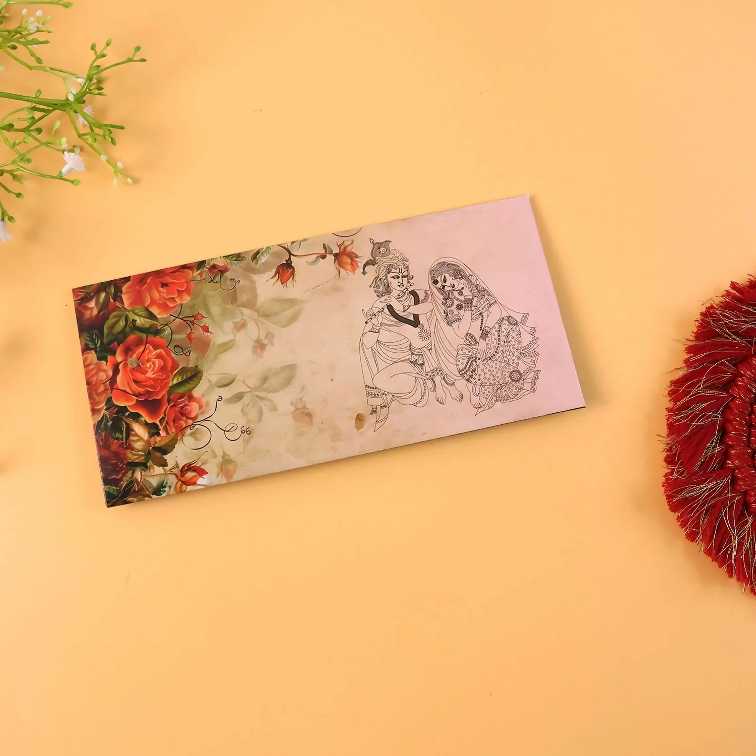 Designer A4 Size Money Gift Envelopes with Peacock Feather & Floral Patterns for Wedding, Festive & Cash Gifting – Pack of 10 - Image 4