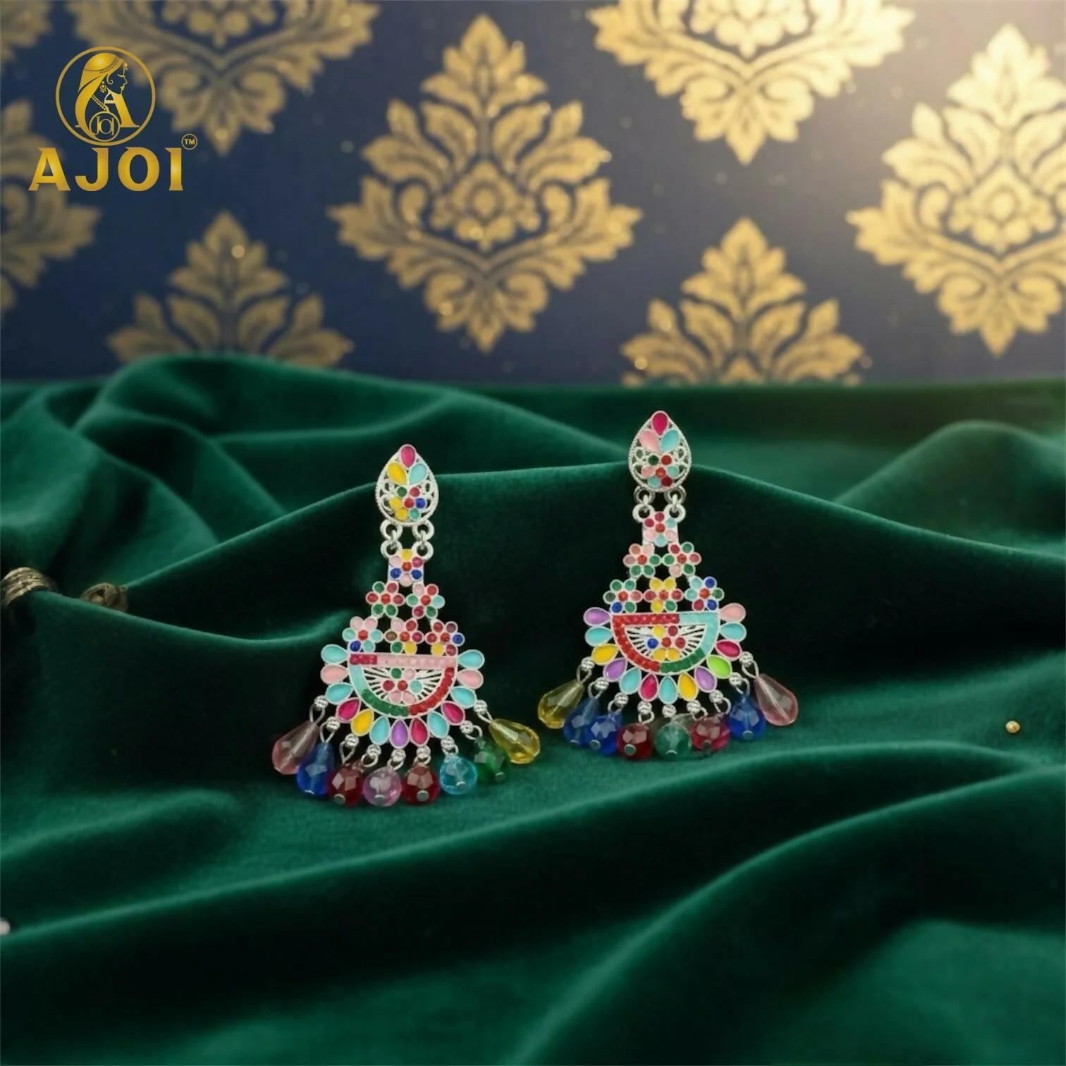 Designer Colorful Drop Earrings for Girls & Women - Image 4