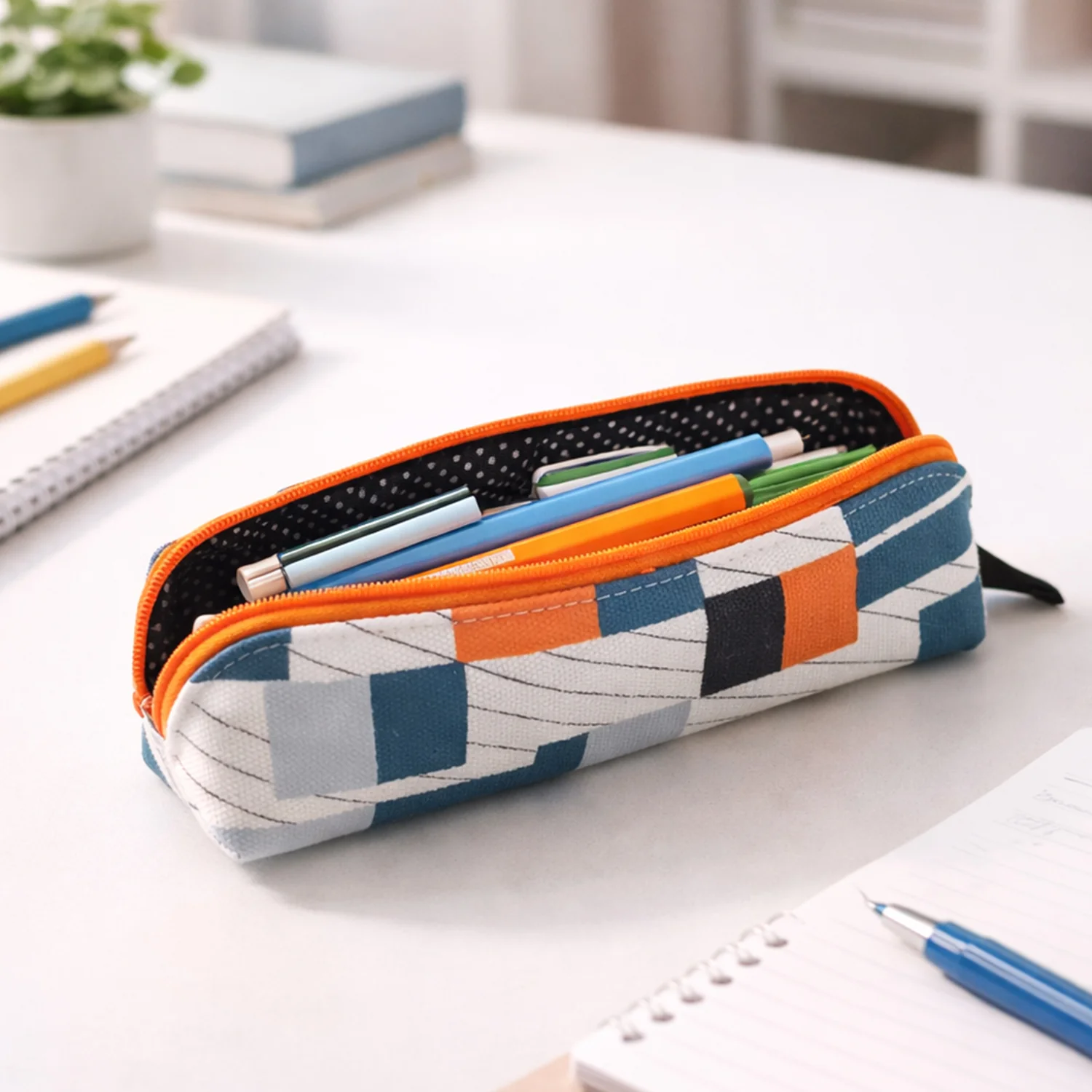 Designer Fabric Zipper Pencil Pouch (1 Pc) - Image 7