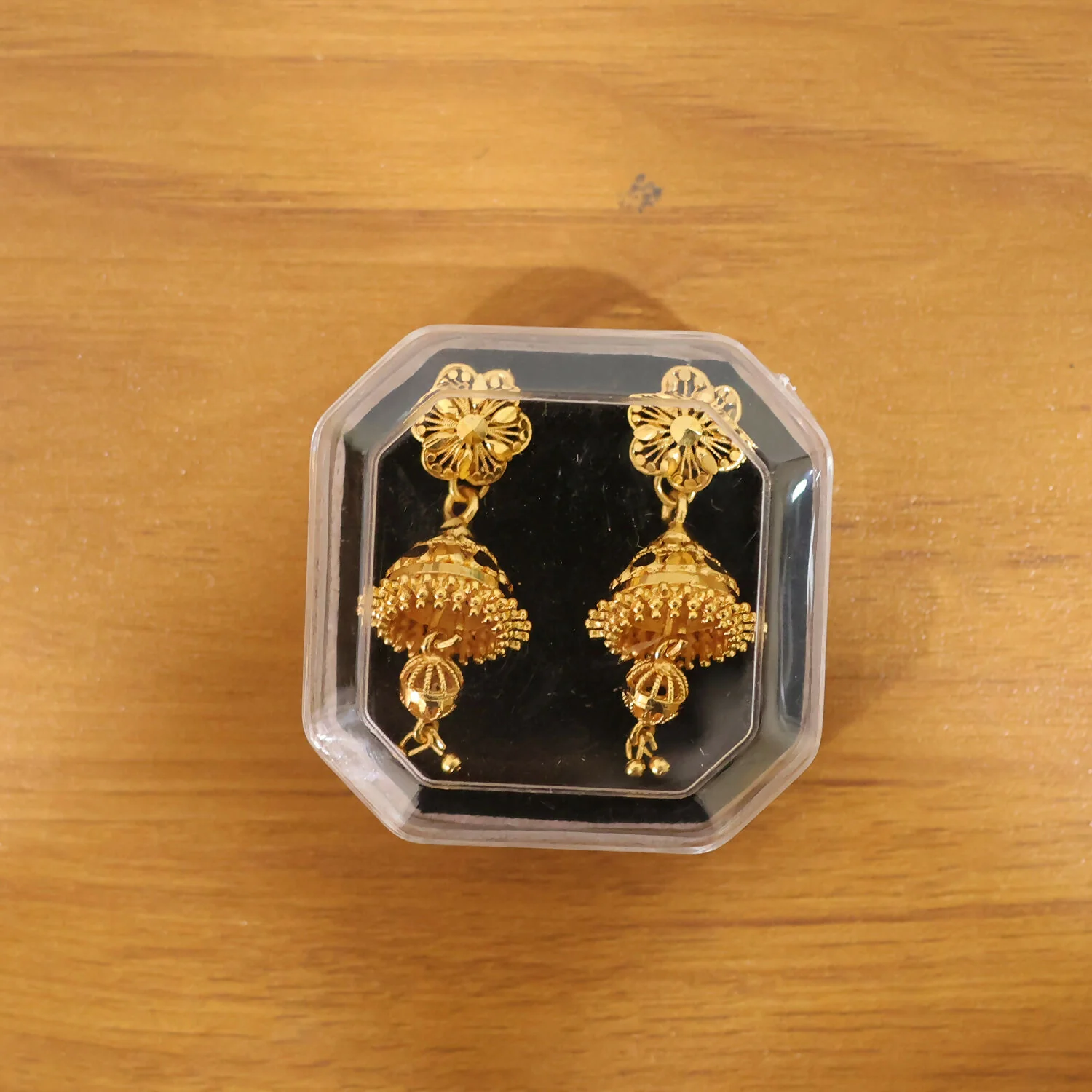 Designer Floral Top Gold Jhumka Earrings – Festive Collection - Image 6