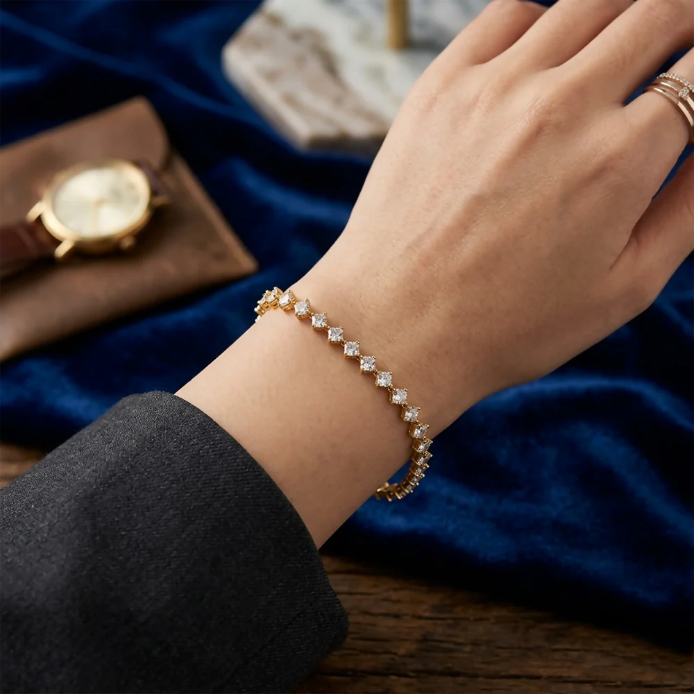 Designer Gold Plated AD Bracelet for women - Image 2