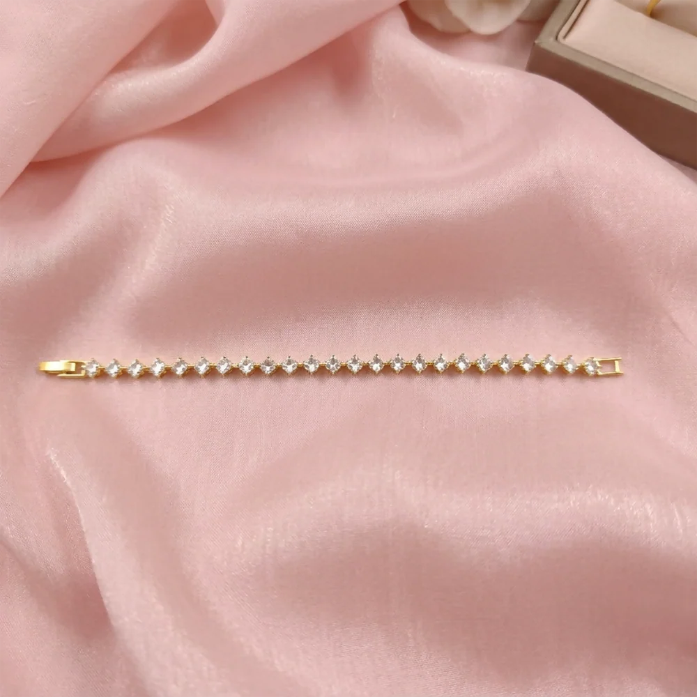 Designer Gold Plated AD Bracelet for women - Image 3