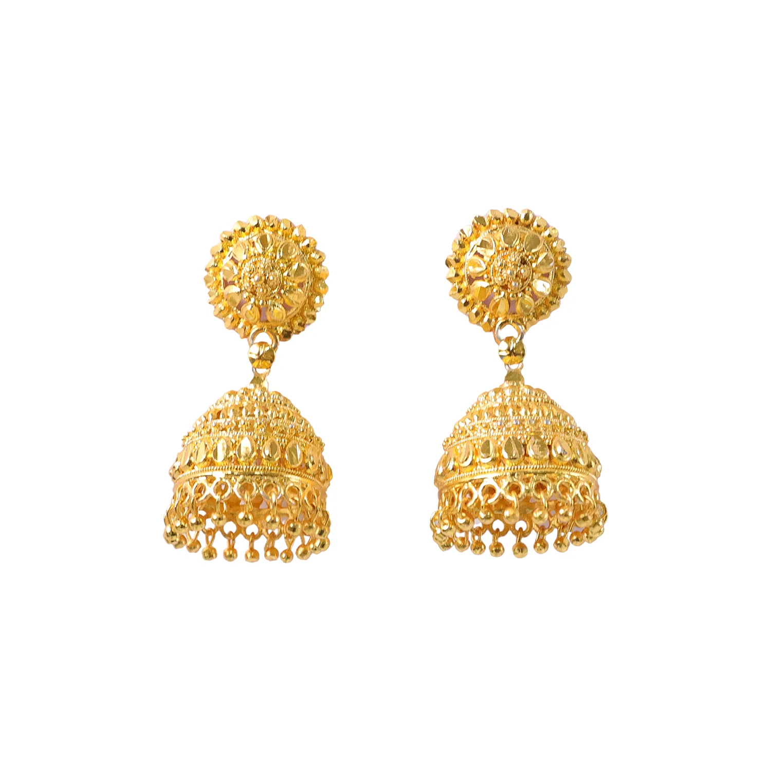 Designer Gold Plated Ethnic Jhumka Earrings for Women & Girls Festive Wear - Image 5
