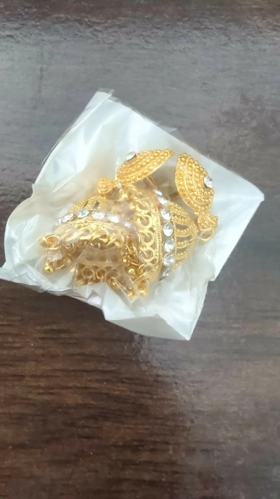 Designer Gold Tone Jhumki | Stylish Traditional Earrings for Girls - Image 5