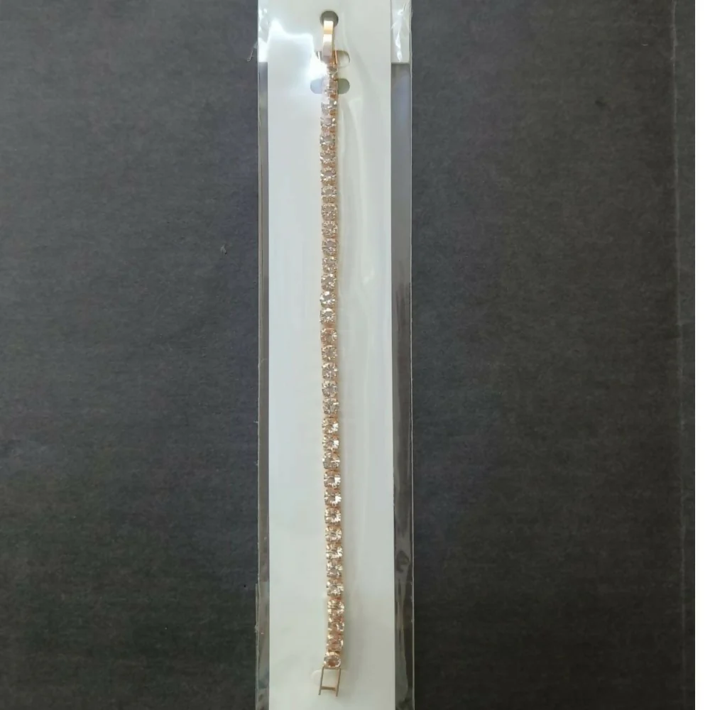 Designer Rose Gold Finish American Diamond Bracelet - Image 4