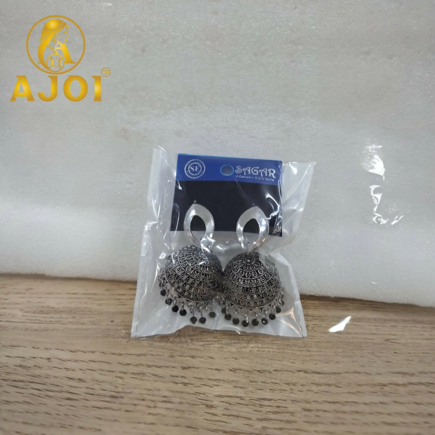 Designer Silver Teardrop Jhumka Earrings with Elegant Traditional Detailing - Image 5