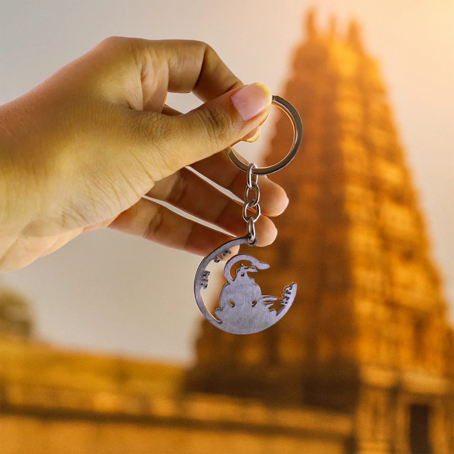 Devotional “Jai Shri Ram” Metal Keychain - (1 Pc) - Image 4