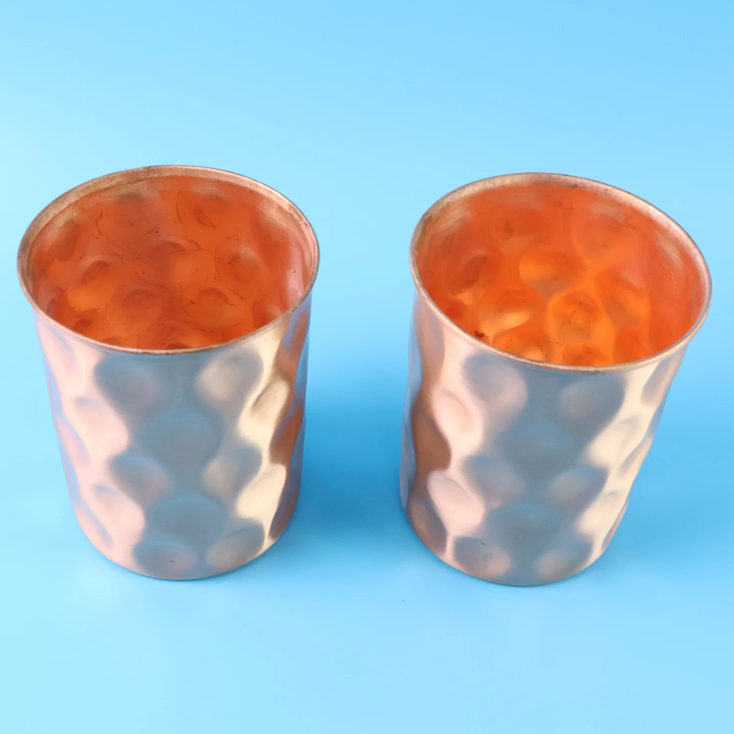 Diamond Cut Copper Water Bottle 2 Glasses with Gift Box (3 Pcs Set) - Image 3