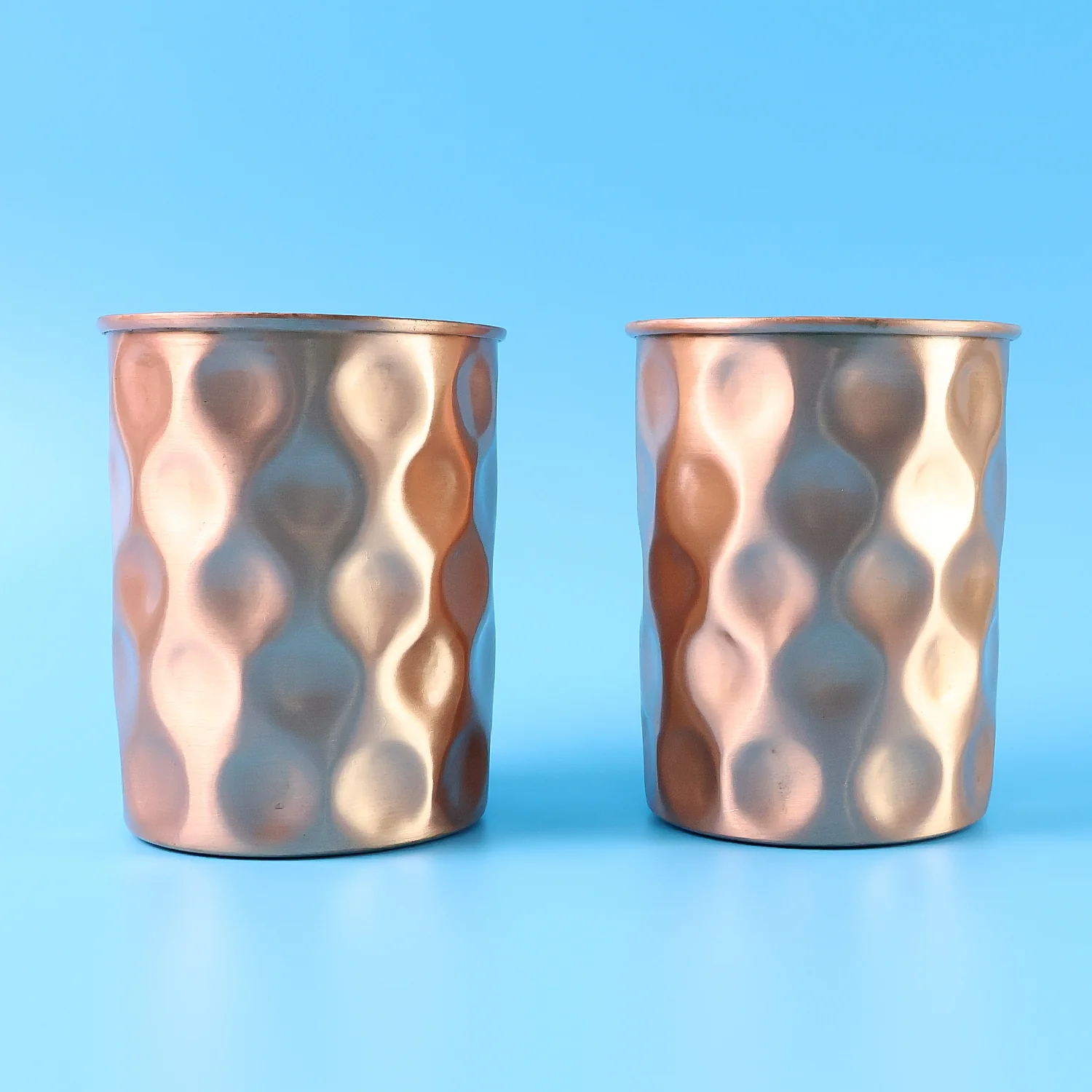 Diamond Cut Copper Water Bottle 2 Glasses with Gift Box (3 Pcs Set) - Image 7