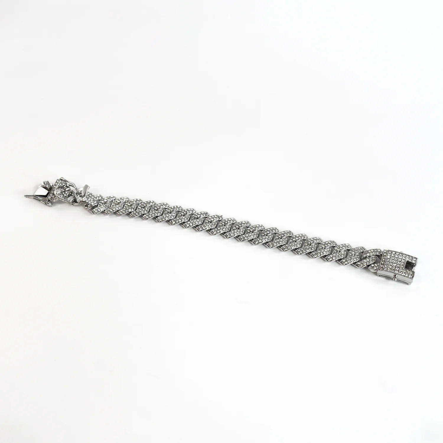 Diamond Cut Cuban Link Bracelet Men Women Full Cubic Zirconia Iced Out Curb Chain - Image 5