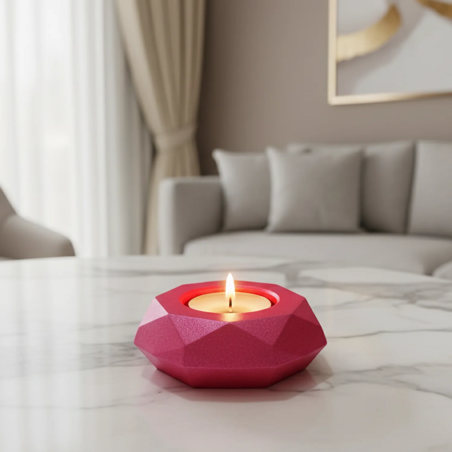Diamond Decorative Diya Multi-Purpose Tealight Candle Holder - Image 3